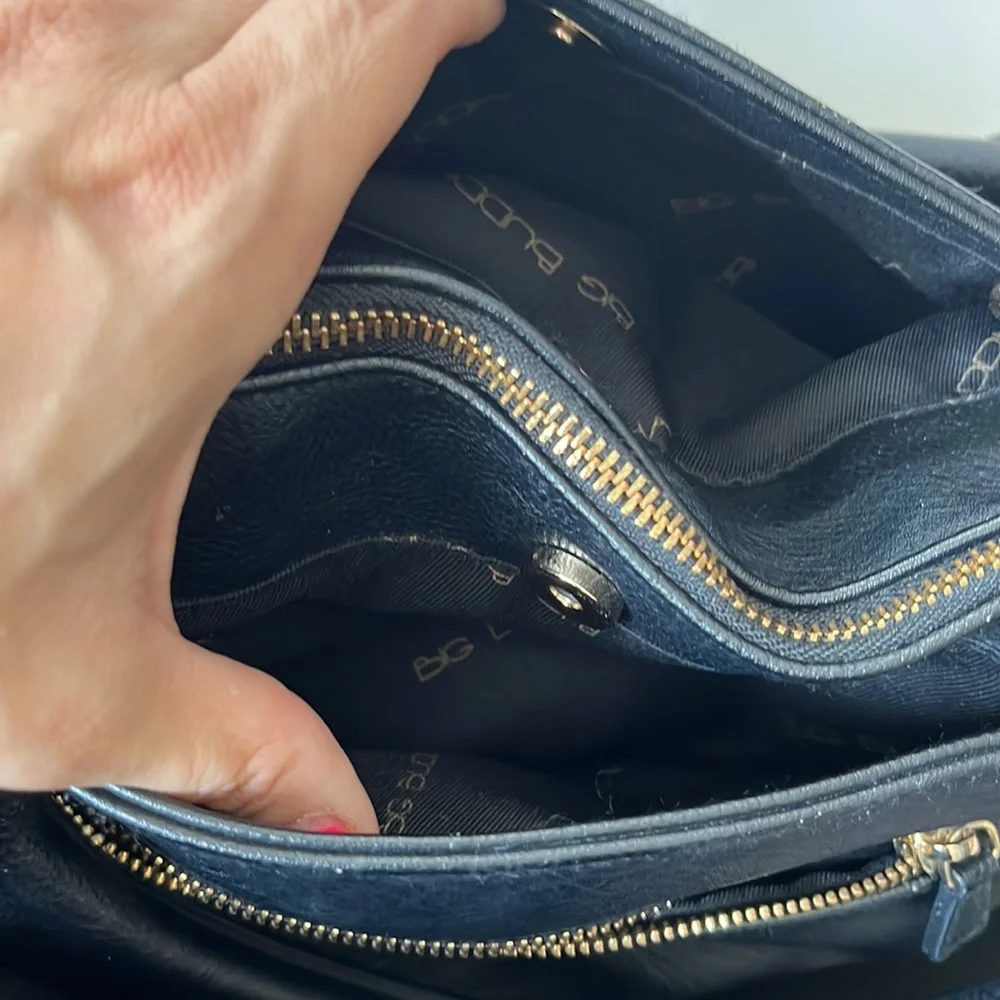 Black Vegan Leather BIG BUDDHA Dome Satchel